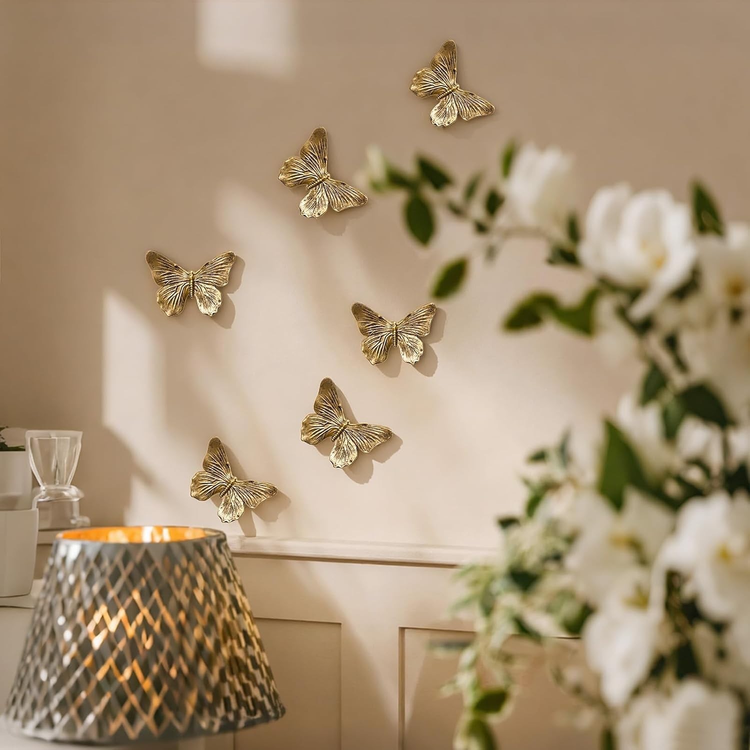Handcrafted Antique Copper Butterfly Wall Sculptures – Lightweight and Charming