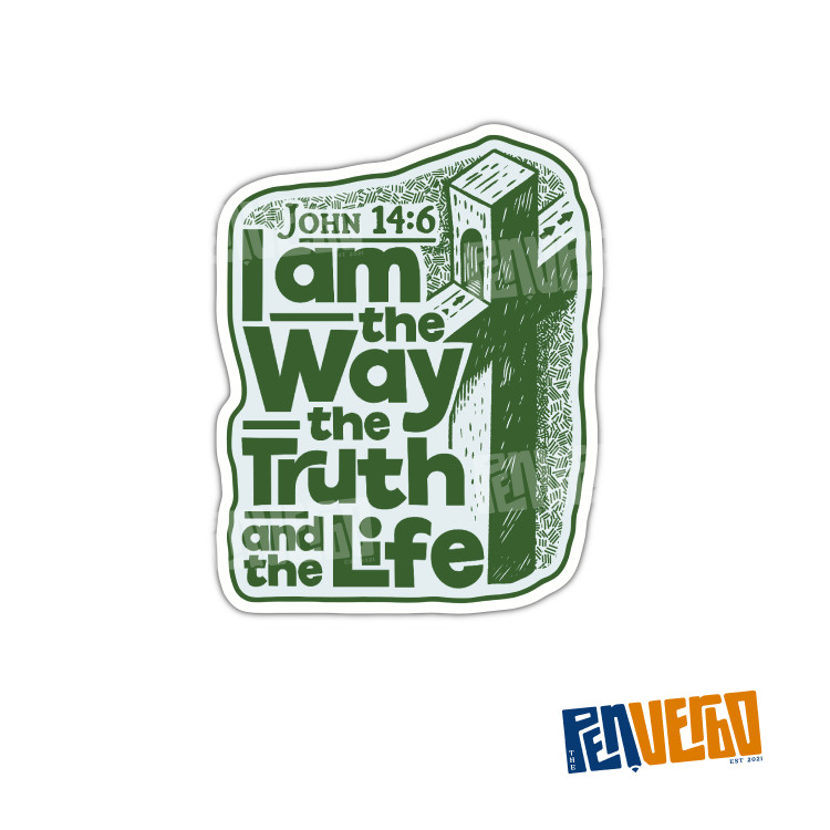 I Am The Way The Truth And The Life Sticker 2pcs | John 14:6 | Religious | BV304