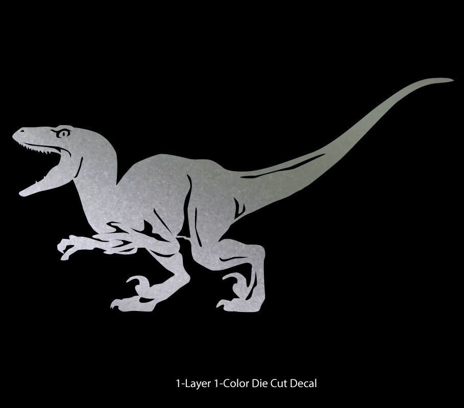 Dinosaur – Velociraptor #3, Jurassic Period 4-21" – Die Cut Vinyl Decal Sticker