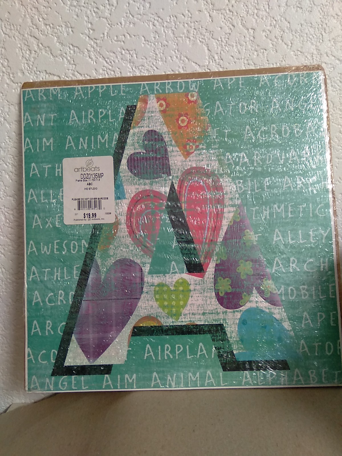 ABC Decal Decor Peel And Stick Wall Art Frame Size 11.75×11.8