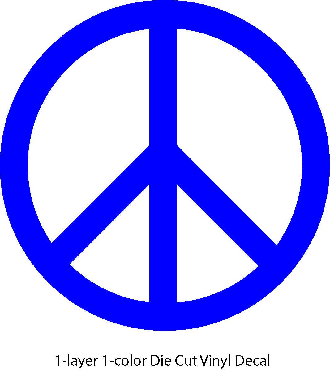 2" – 24" Peace Sign Die Cut Vinyl Decal Sticker – Made in USA Same Day Shipping