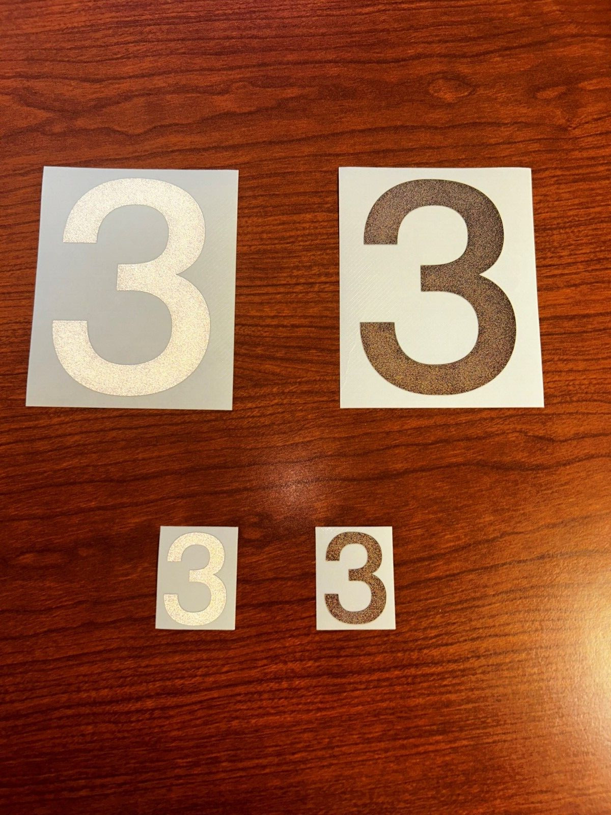 3M Reflective Numbers – 1.5" and 4" Sizes – Black and White Variations