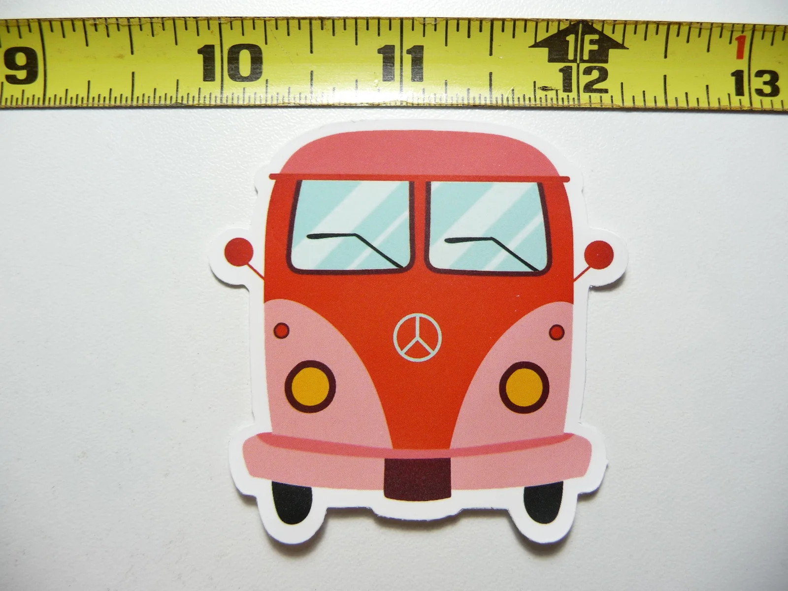 VAN LIFE SMALL STICKER DECAL PLAIN JANE PEACE ON FRONT TRAVELING VACATION TRIP