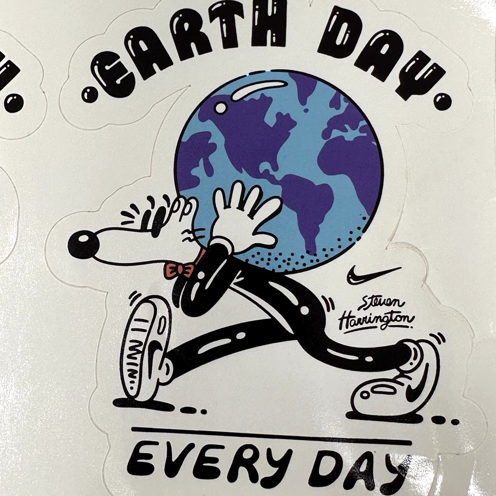 Nike ACG X Steven Harrington Sticker Sheet Earth Day Pack 6 Decals 4" Nike Logo
