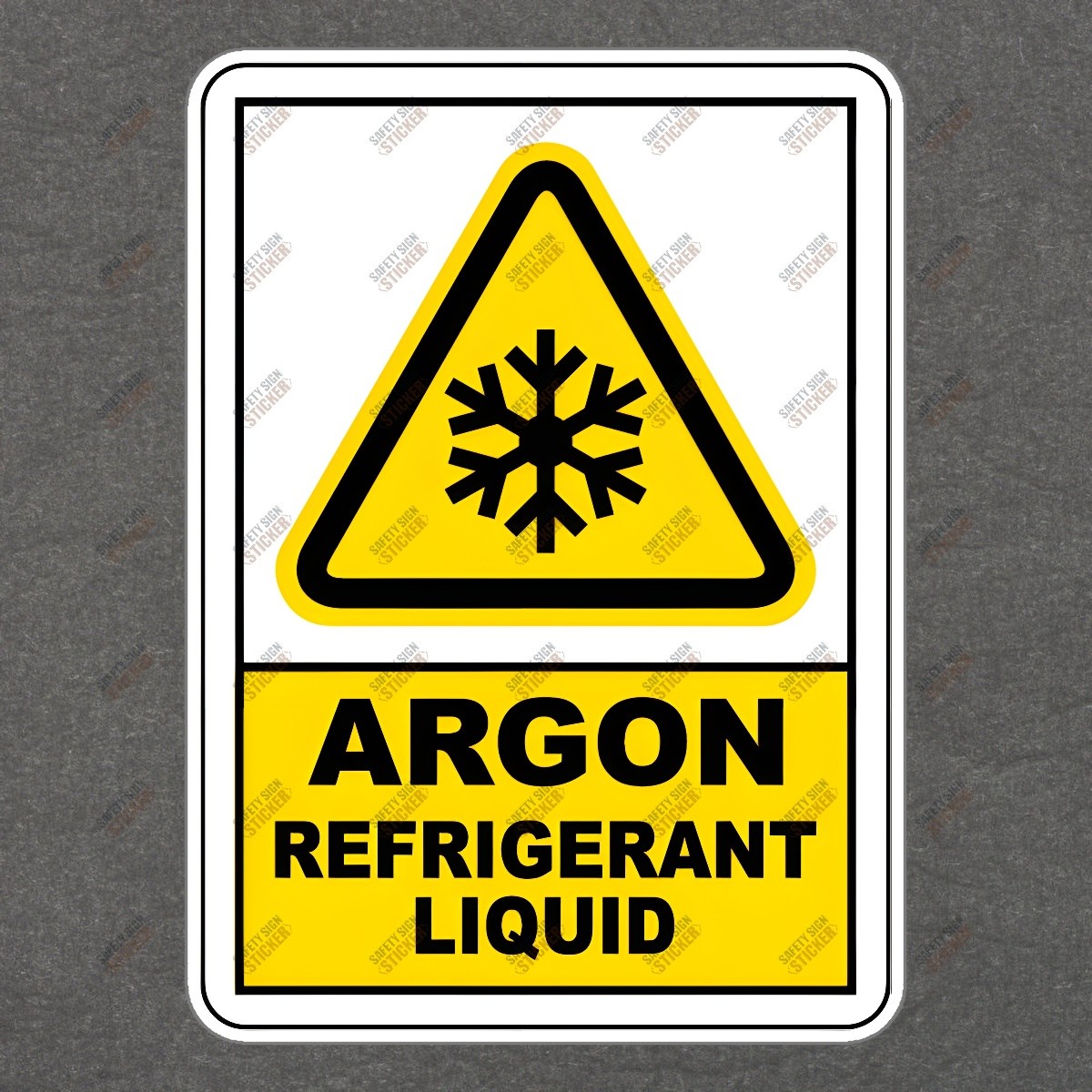 Safety Sign Sticker Argon Refrigerant Liquid Hazard Warning OSHA #121637