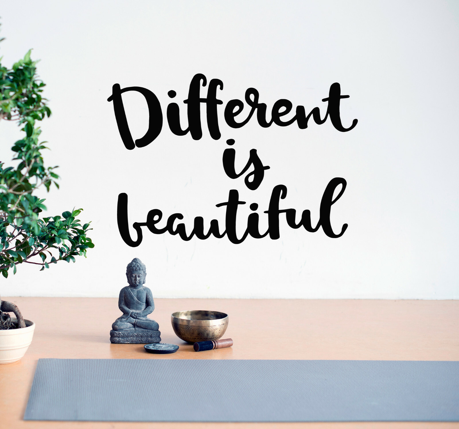 Vinyl Wall Decal Different Is Beautiful Poster Stickers 22.5 in x 15 in gz136