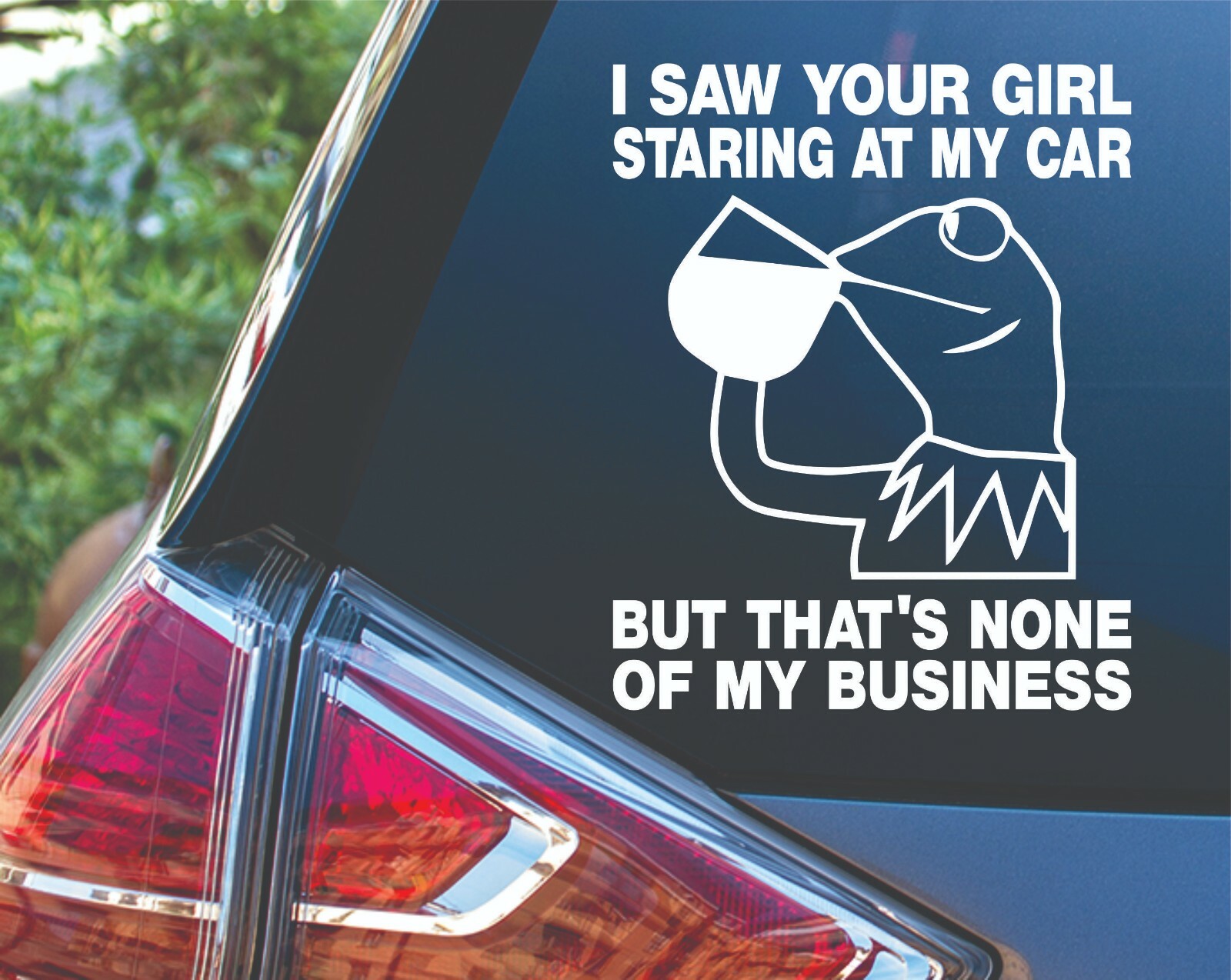 Kermit Meme None of my Business Funny Import JDM KDM EURO Decal Sticker