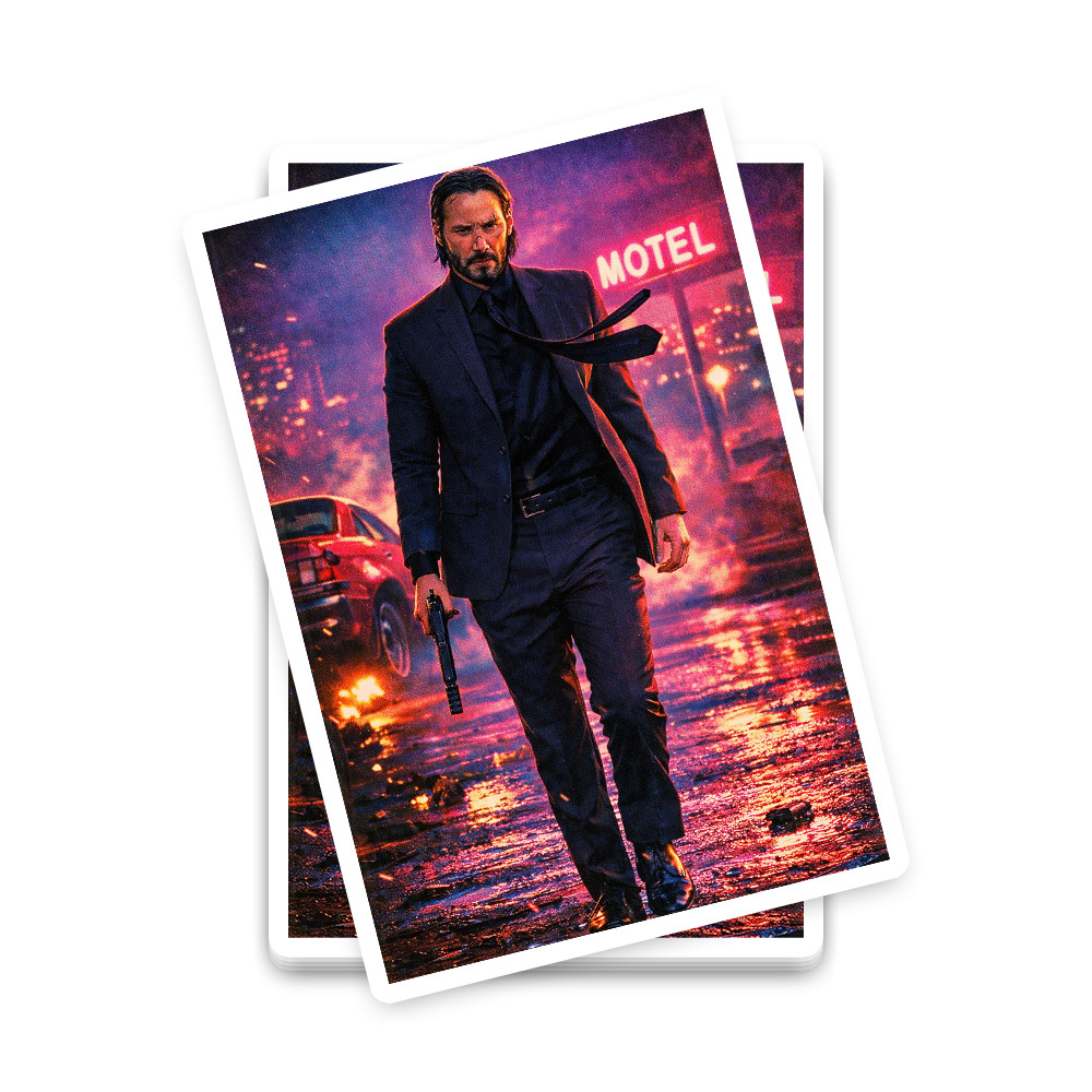 John Wick Sticker 4 Inch Vinyl Decal Waterproof Indoor/Outdoor