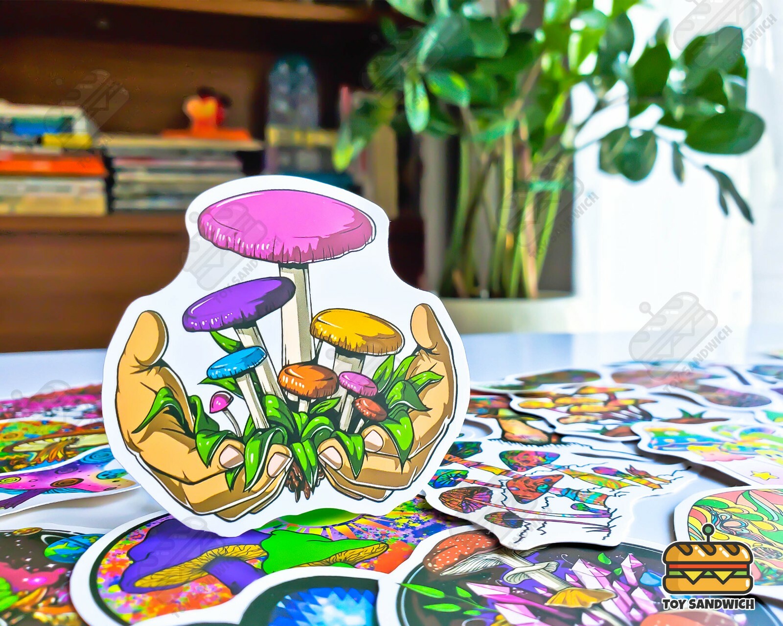 50 pcs "Trippy Mushroom" Sticker Pack 420 Get High Psychedelic Nature Decals