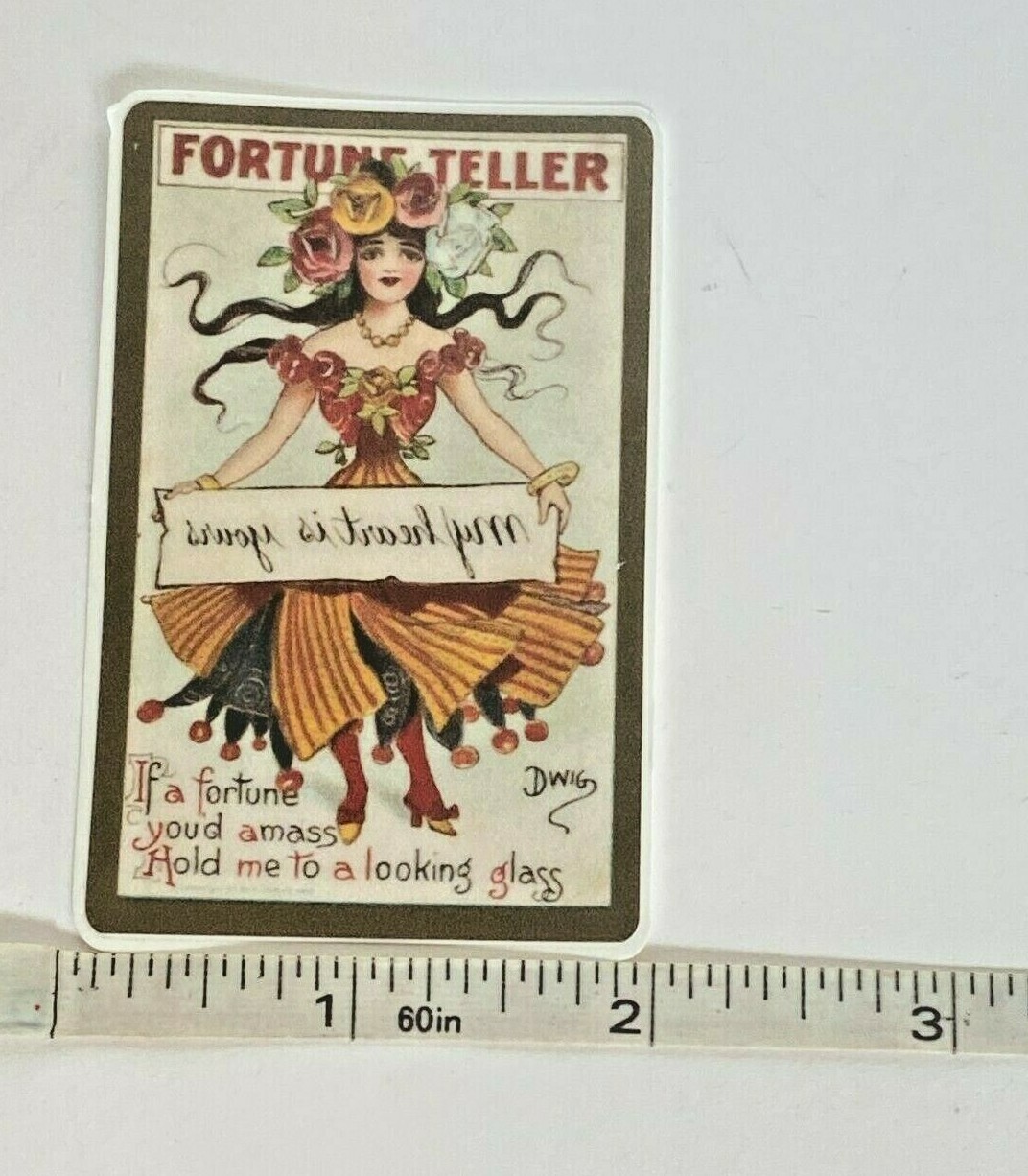 FORTUNE TELLER Vinyl Sticker 3 "x 2" Laptop Notebook Mug Fade Resistant
