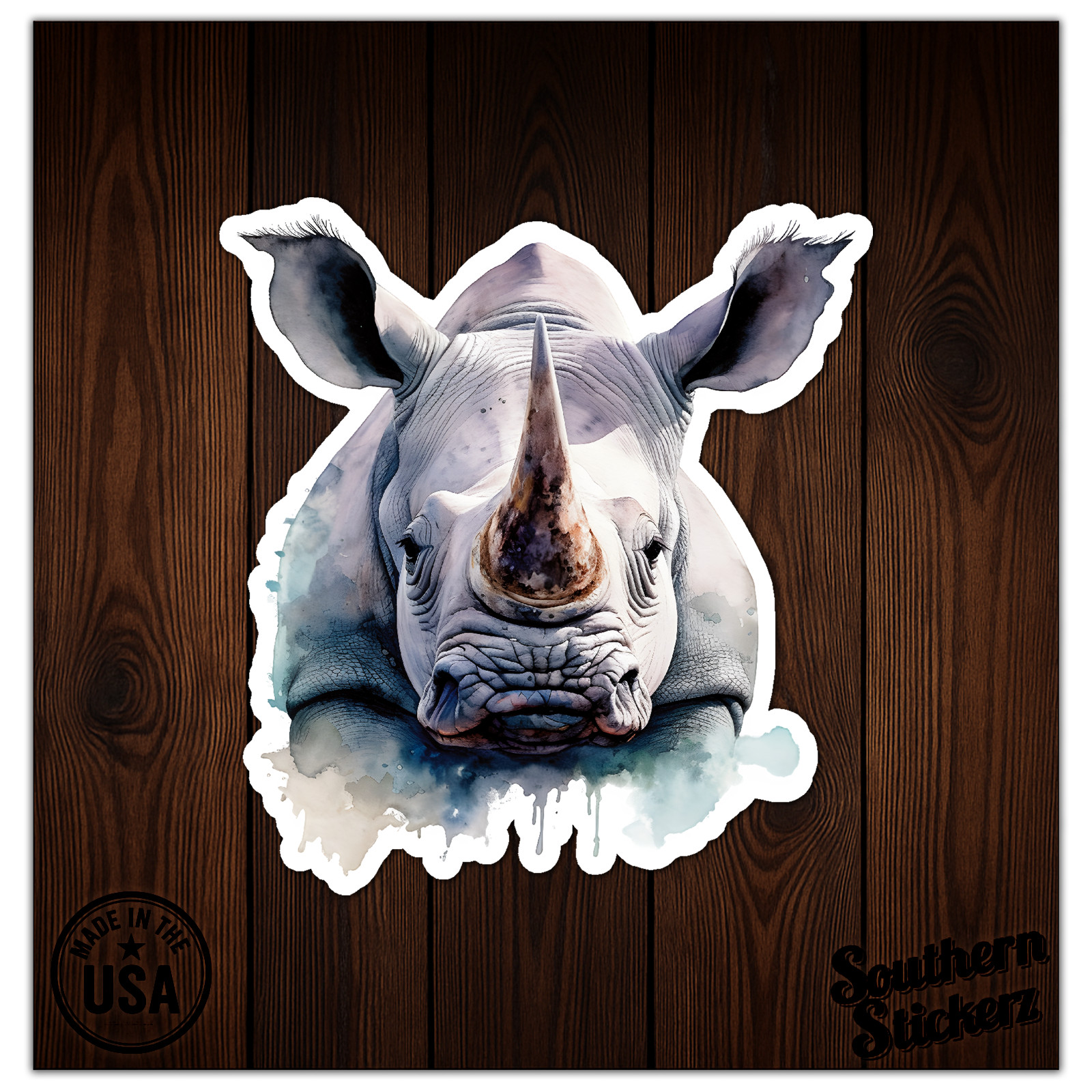 Rhinocerous Rhino – Vinyl Decal Sticker – Car Window Laptop – ebn9937