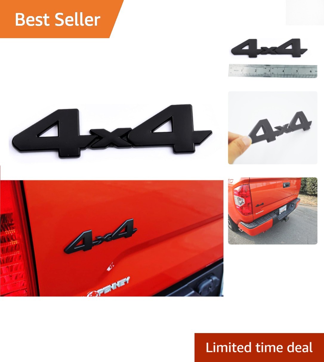 Durable Waterproof 4×4 Metal Emblem – Easy Install Decal for SUVs and Trucks
