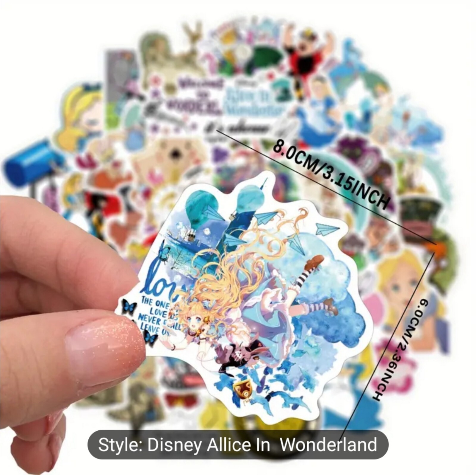 20 PCS Alice In Wonderland 2 Stickers BRAND NEW