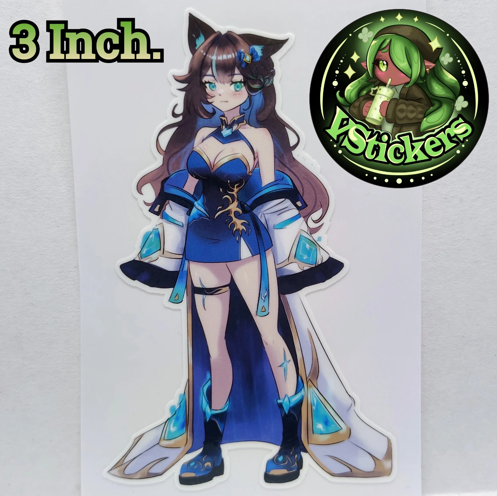 [OC][3 Inch] Crystal Carnie the Diamond Wizard! Water-Resistant Vinyl Sticker!