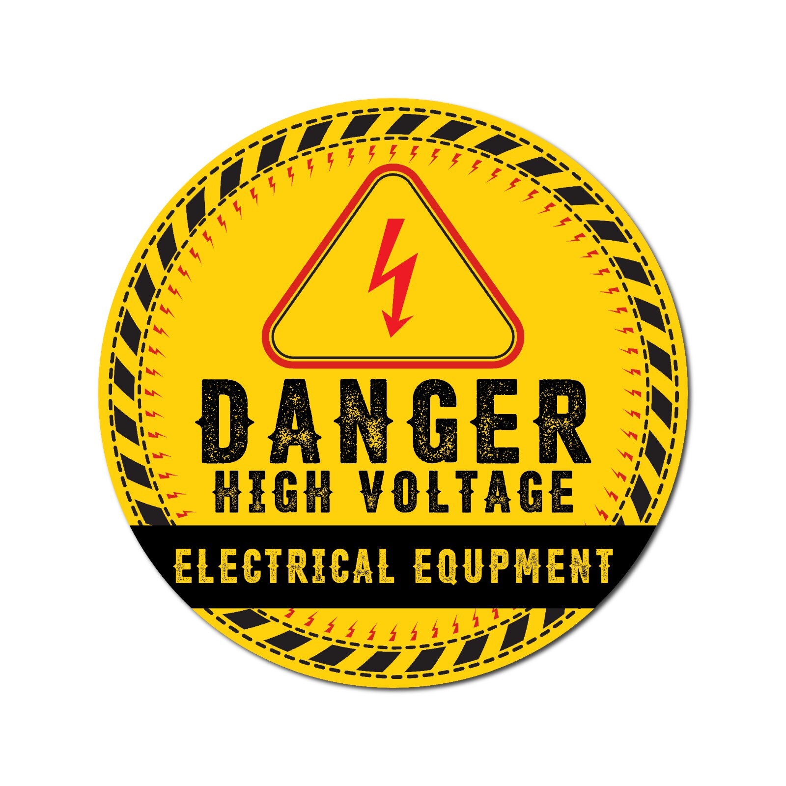 DANGER HIGH VOLTAGE DECAL STICKER USA MADE VEHICLE WINDOW WALL CAR 6-INCH 2-PACK