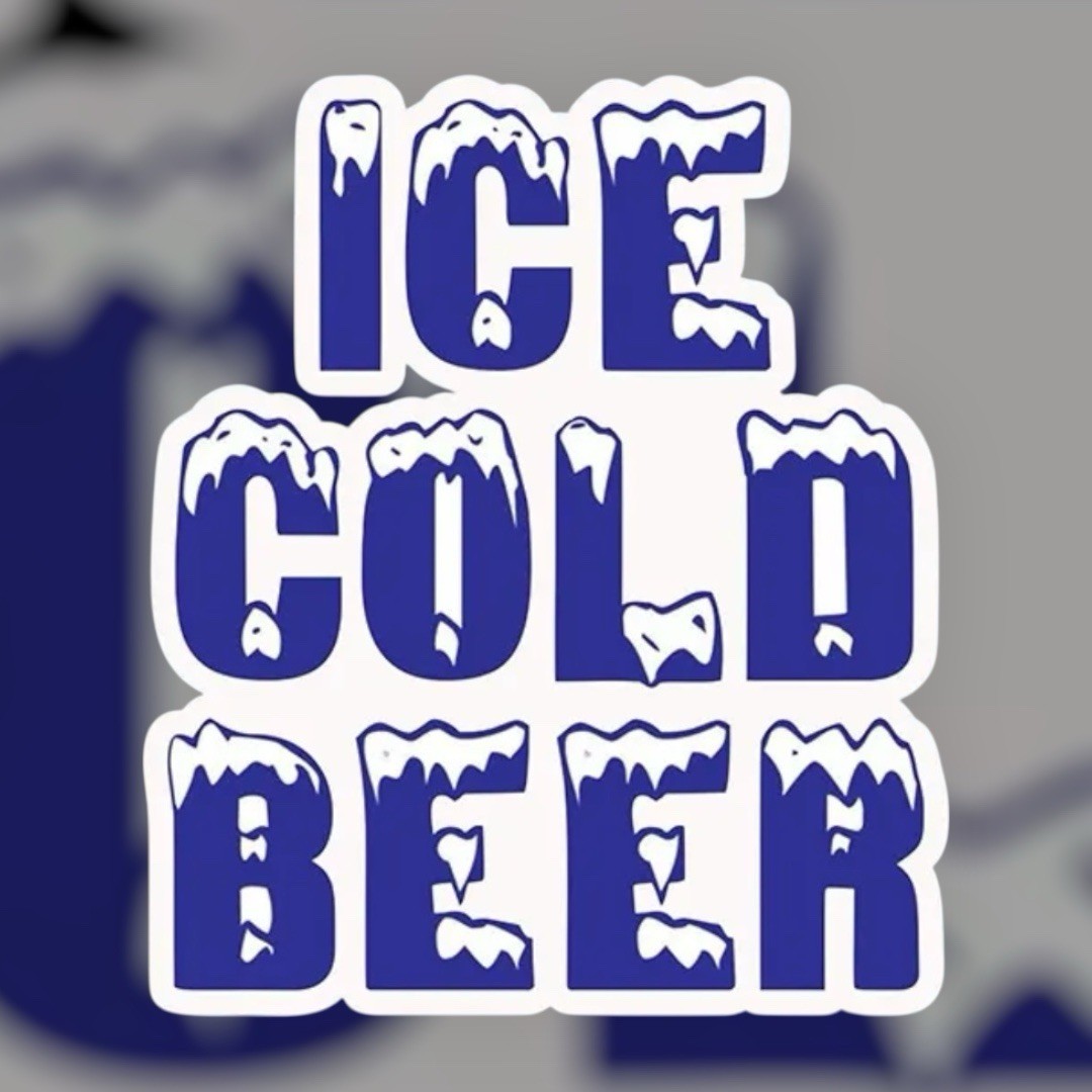 ICE COLD BEER 5” Restaurant Food Concession Cooler Chest Vinyl Sticker Decal
