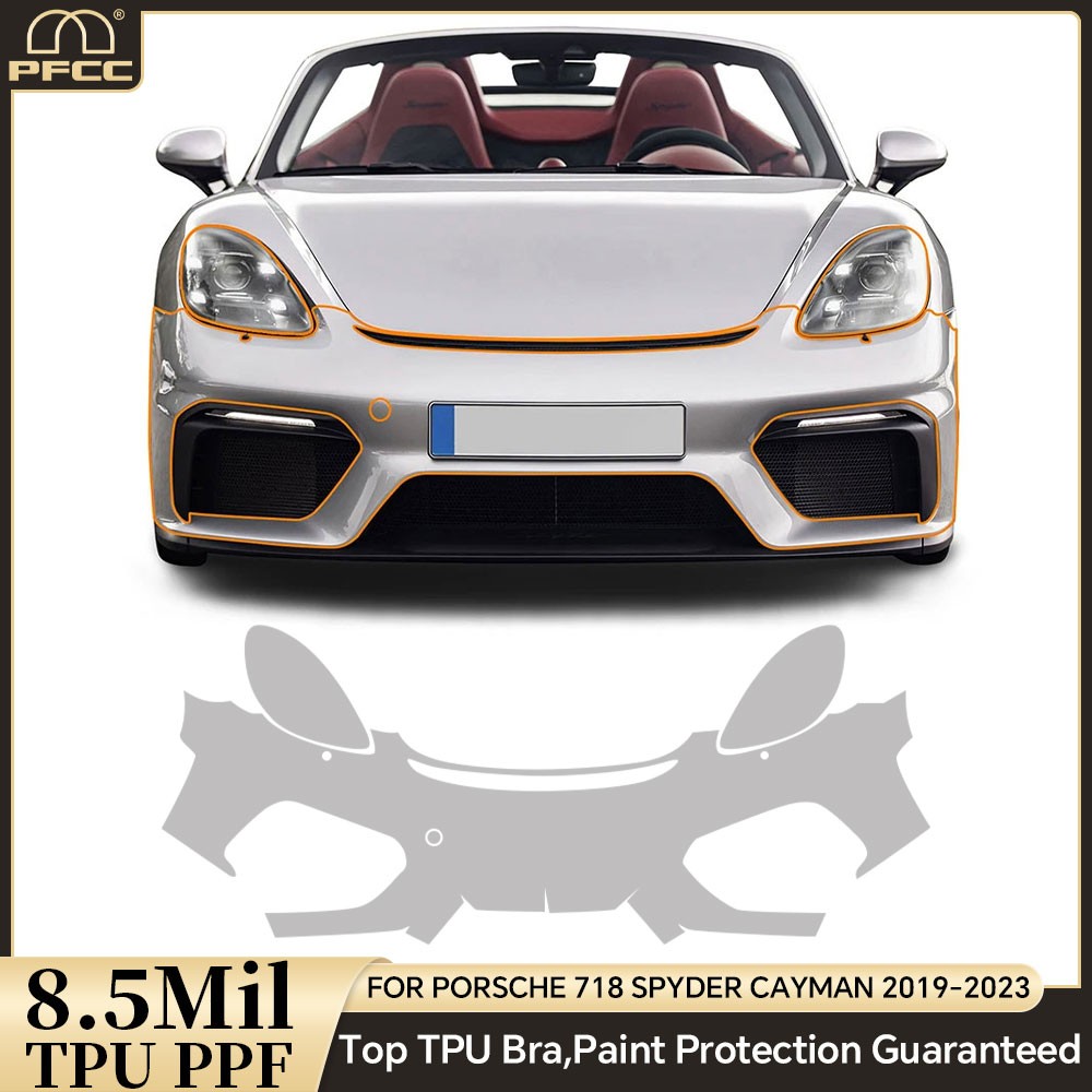 Full Car For Porsche 718 Spyder 2019-2023 Precut Paint Protection Film Clear PPF