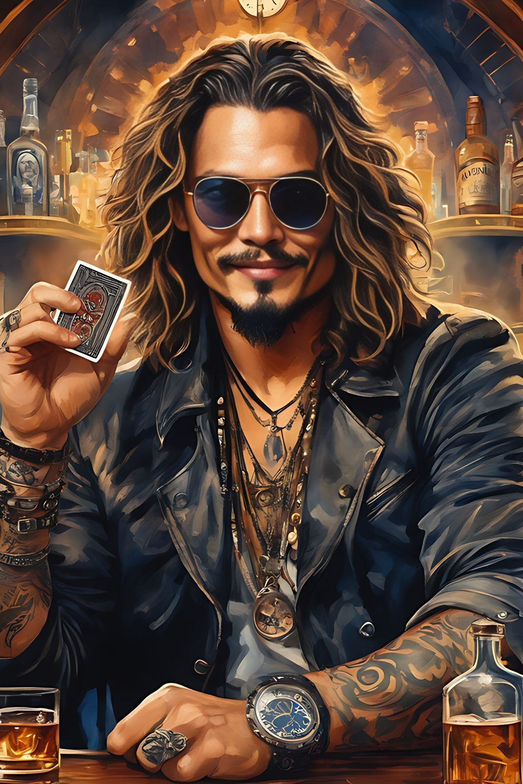 Johnny Deep Pirates of the Caribbean Sticker Decal Laptop Wall Mirror Cup Tumblr