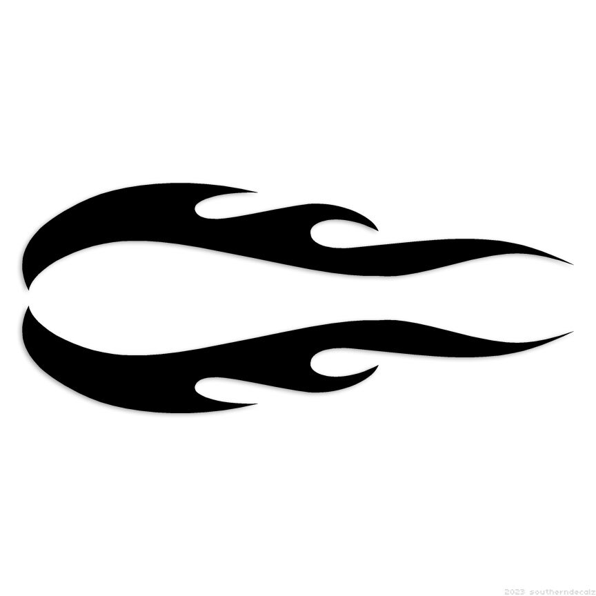 Pair Flames Fire – Decal Sticker – Multiple Colors & Sizes – ebn7308