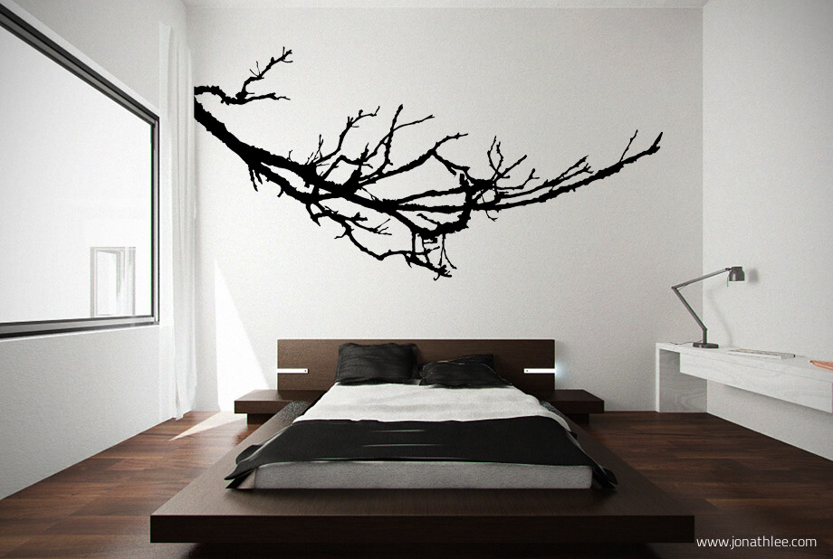 Cherry Blossom Tree Plant Living Room Home Decal Vinyl Wall Mural Decor Sticker