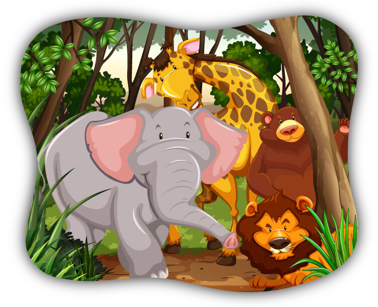 Wild Animals Jungle Life Car Bumper Sticker Decal