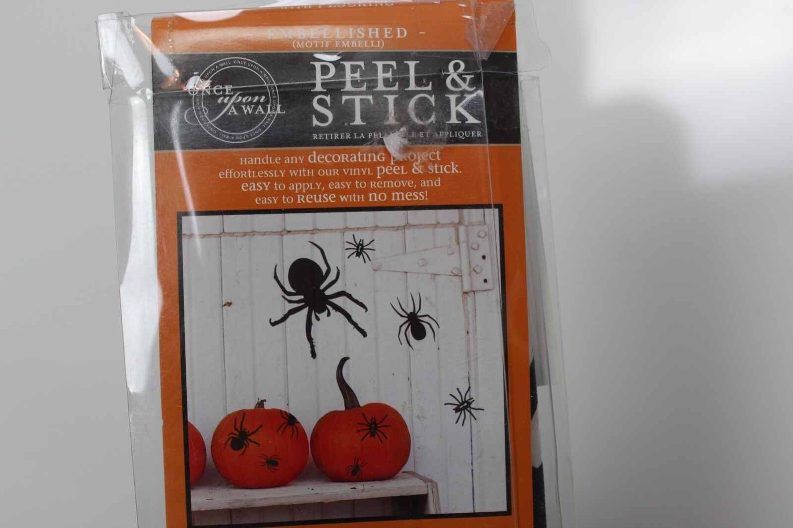 Once Upon a Wall Peel and Stick Halloween Spiders Easy to Apply & Remove