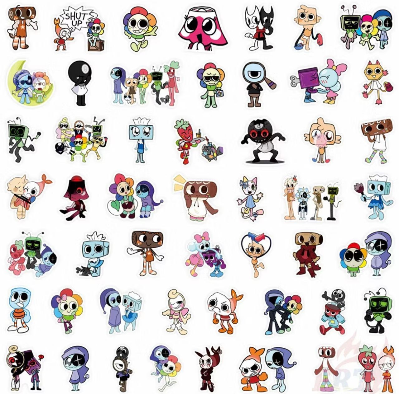 100PCS Dandy's World Cartoon Character Stickers DIY Fashion Doodle Decals Laptop