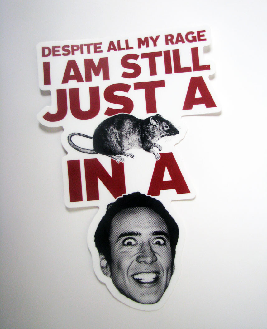 "Rat In A Cage" Vinyl Sticker – 5.75" 90s Rock Music Decal Smashing Pumpkins