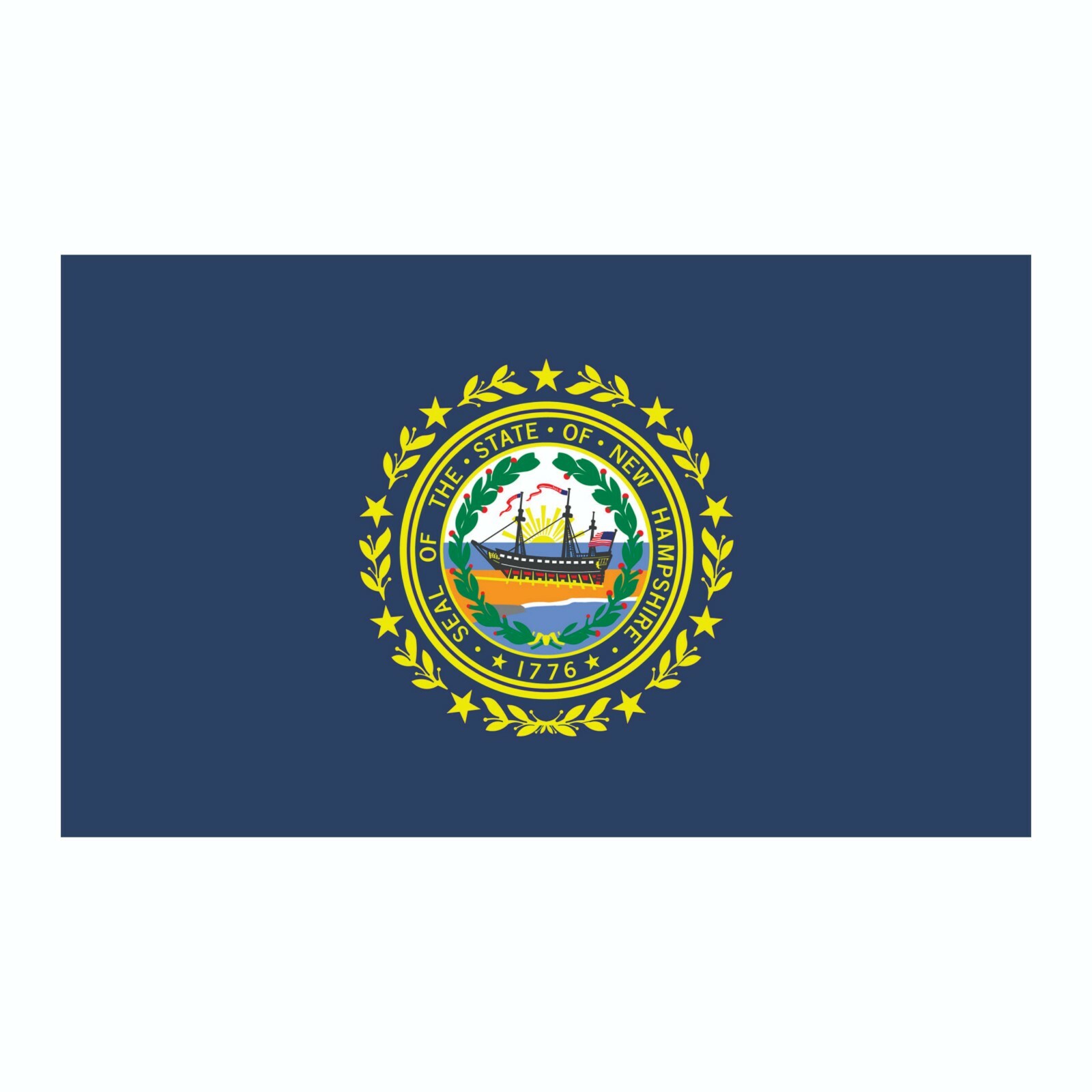 New Hampshire State Flag Sticker, Decal, Bumper Sticker Vacation Sticker 3" x 5"