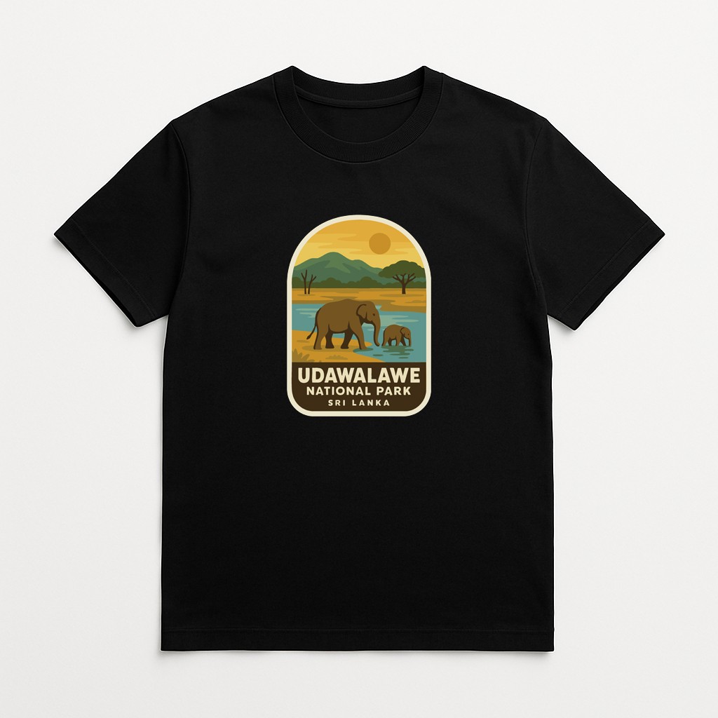 Udawalawe Sri Lanka Iron On Heat Transfer Vinyl HTV Die-Cut World National Parks