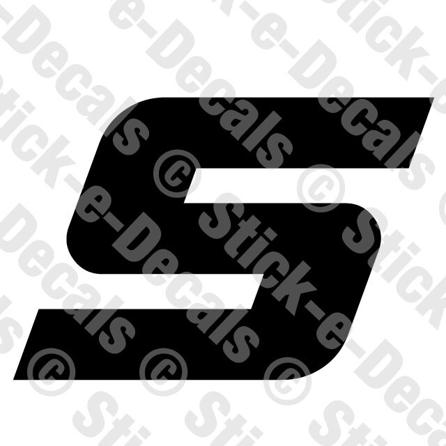 JERSEY LETTER S Vinyl Die Cut Decal Sticker – Sport Athlete Alphabet Text – A4