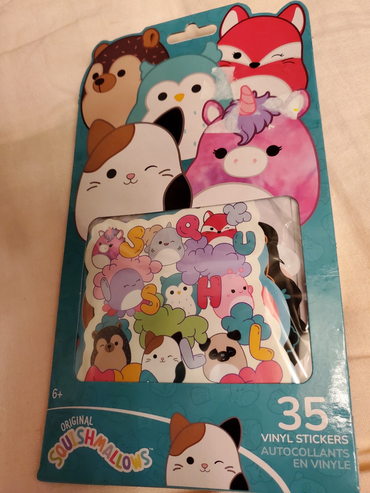 Original Squishmallows Vinyl Stickers – 35 Per Package – NEW unopened decals NIP