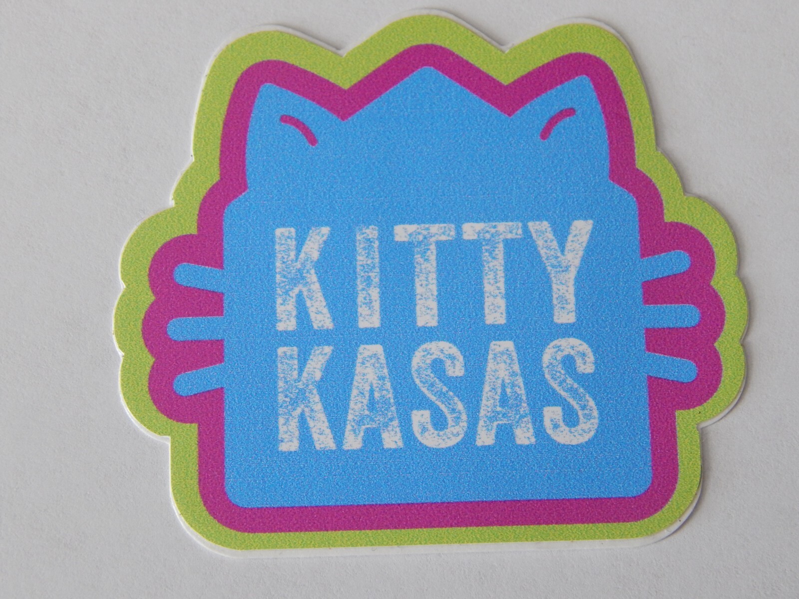 Kitty Kasas Cat Set of 3 Decal Stickers Multicolored Great Quality 2 inch NEW