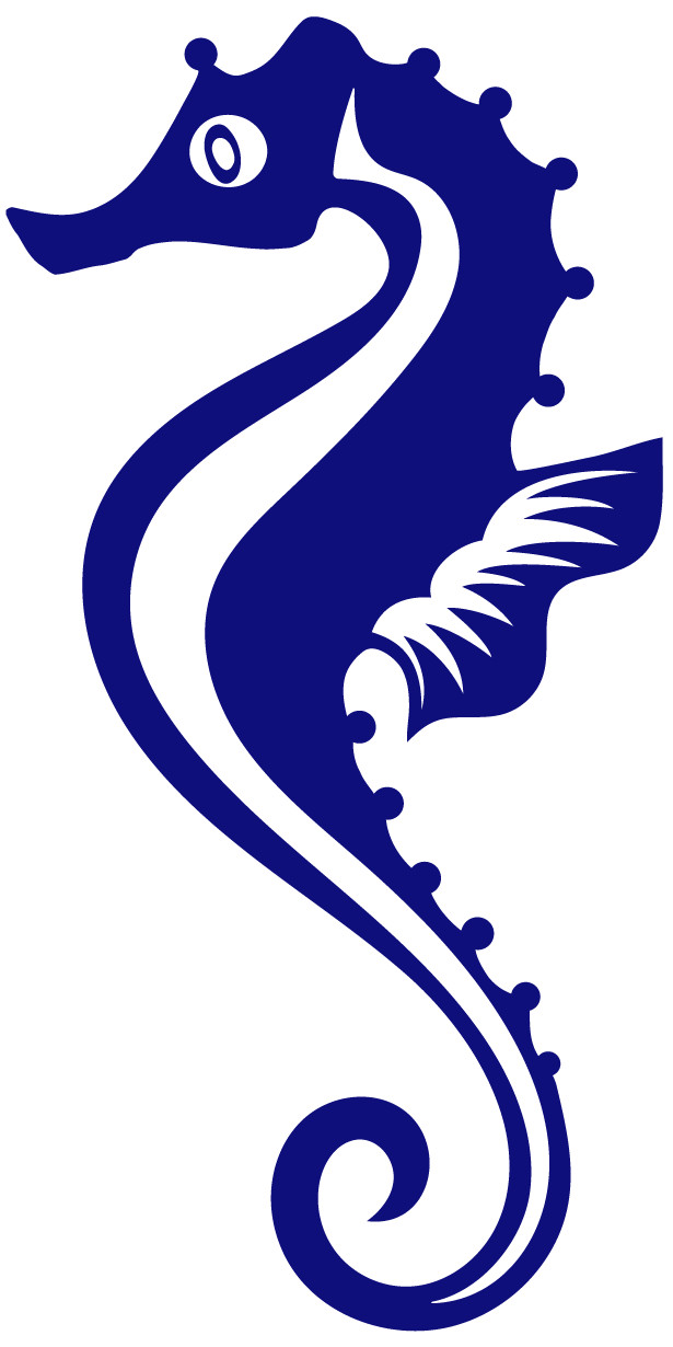 Sea Horse Decal Multicolor Made In USA