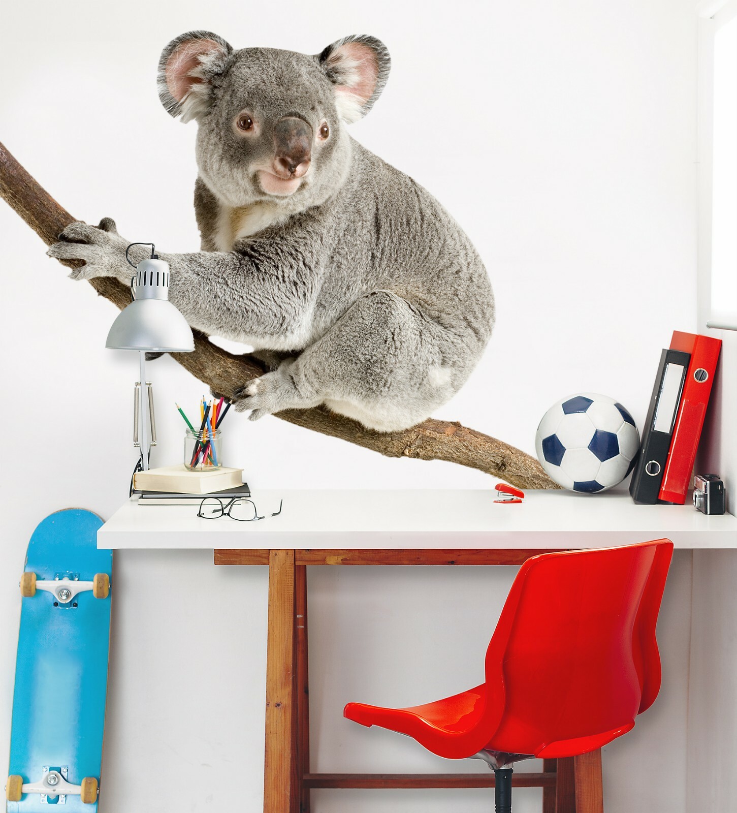 3D Gray Cute Koala G001 Animal Wallpaper Mural Poster Wall Stickers Decal Honey