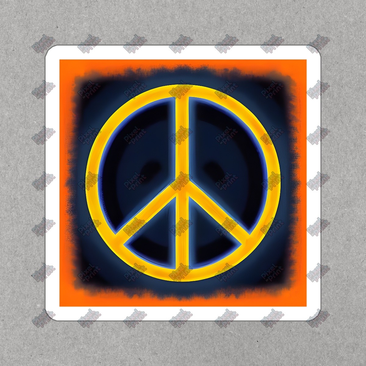 Vibrant Peace Sign Vinyl Sticker Colorful Decal for Laptops, Water #773482