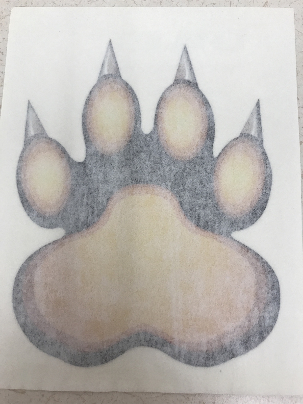NEW Sticker Bear Paw Grizzly Gold Yellow Tan Car Sports Vinyl Decal Waterproof