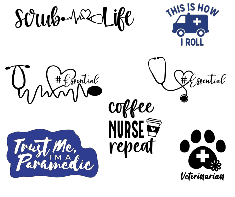 Medical Theme Car Window Decal (PLEASE READ DESCRIPTION FOR DETAILS)
