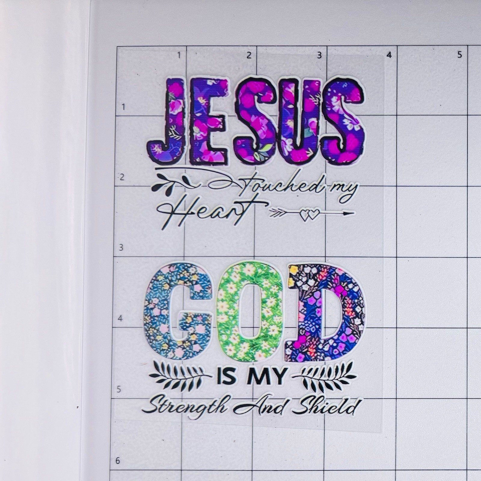 Faith Jesus Quotes UV DTF Transfer Sticker Wrap DIY Cup ⭐️3.5 x 6 Inch(H) MT0050