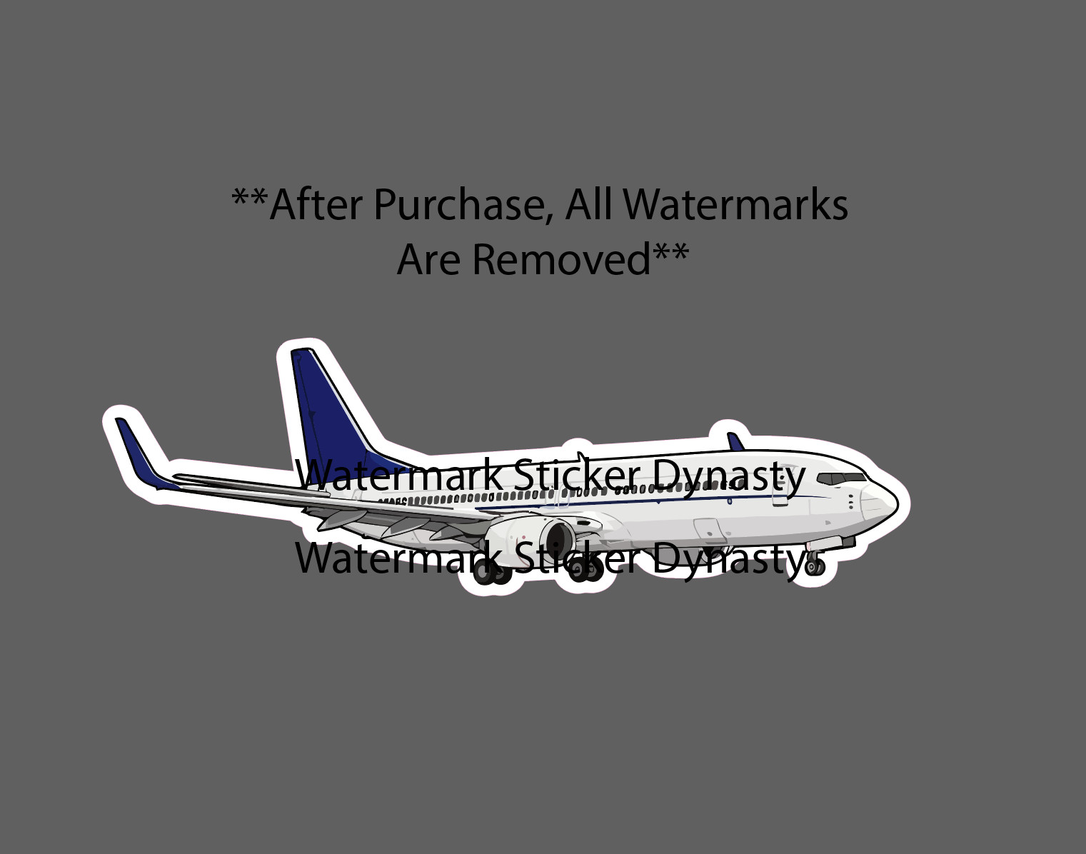 Cartoon Airplane Sticker Waterproof Decal 737 Aviation Travel Business Gift NEW