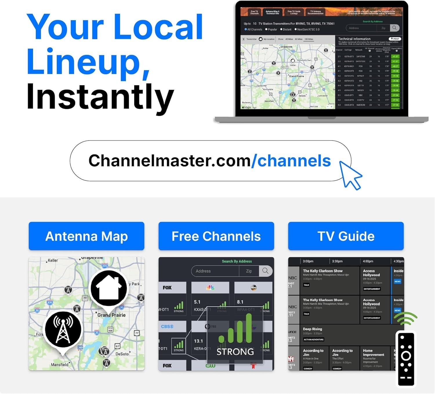 Channel Master FLATenna – Indoor Digital HDTV Antenna, 12' Coaxial Cable, Sup…
