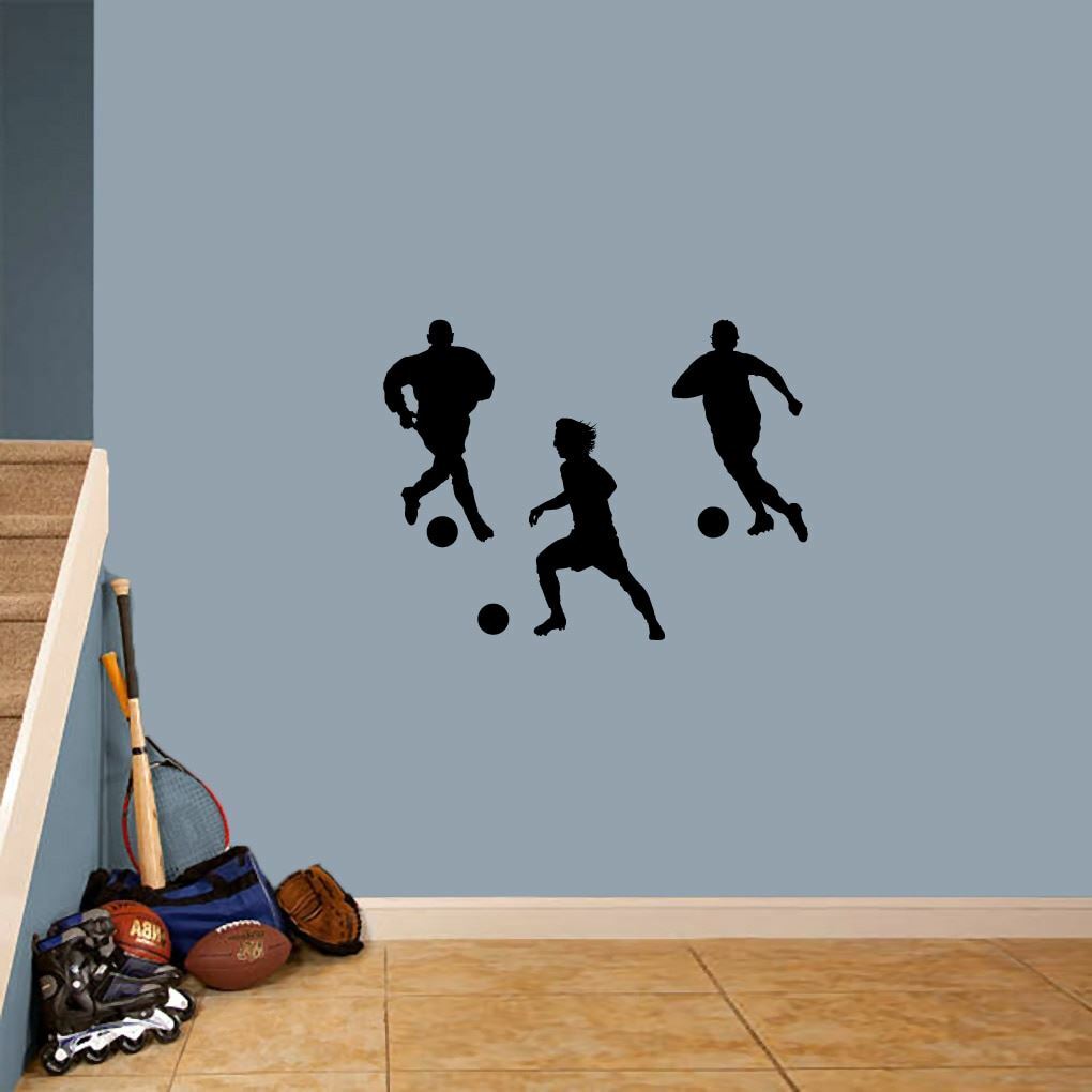 Soccer Players Wall Decal Set – Sports, Teams, Athletes, Bedroom, Locker Room