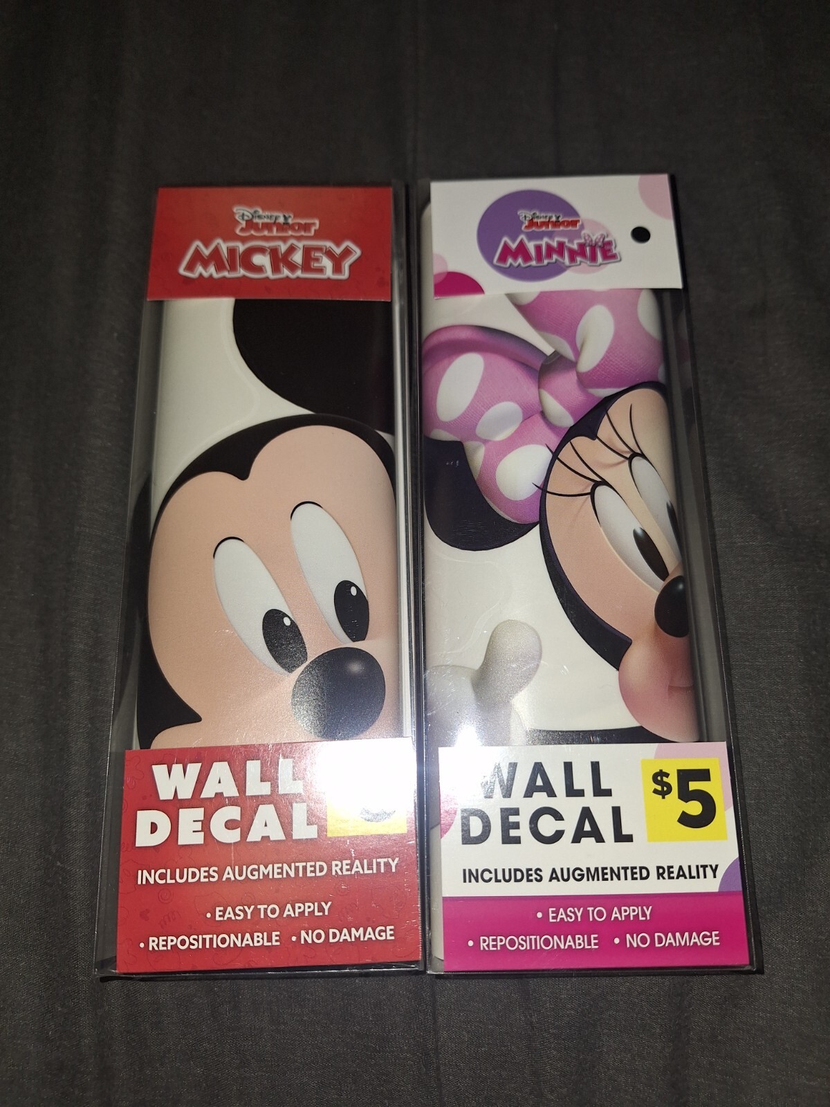 NEW Disney Mickey Mouse AND Minnie Mouse Wall Decal Decor Peel Stick (Eb25)