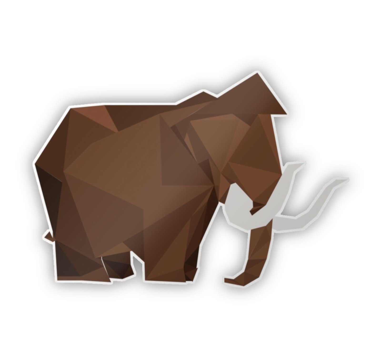 Geometric Mammoth Animal Elephant Tusks Vinyl Laptop Car Bumper Phone Sticker