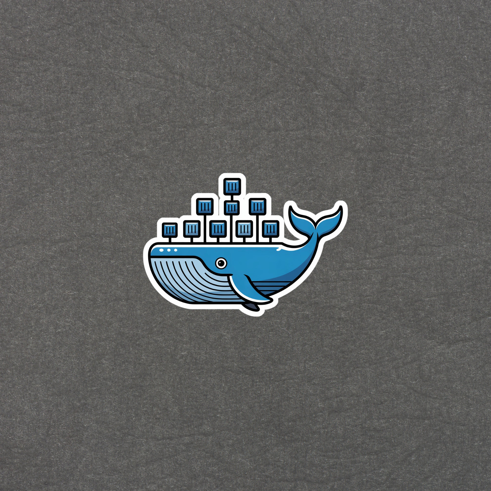 Cute Docker Whale Tech Sticker for Developers and Programmers #6234