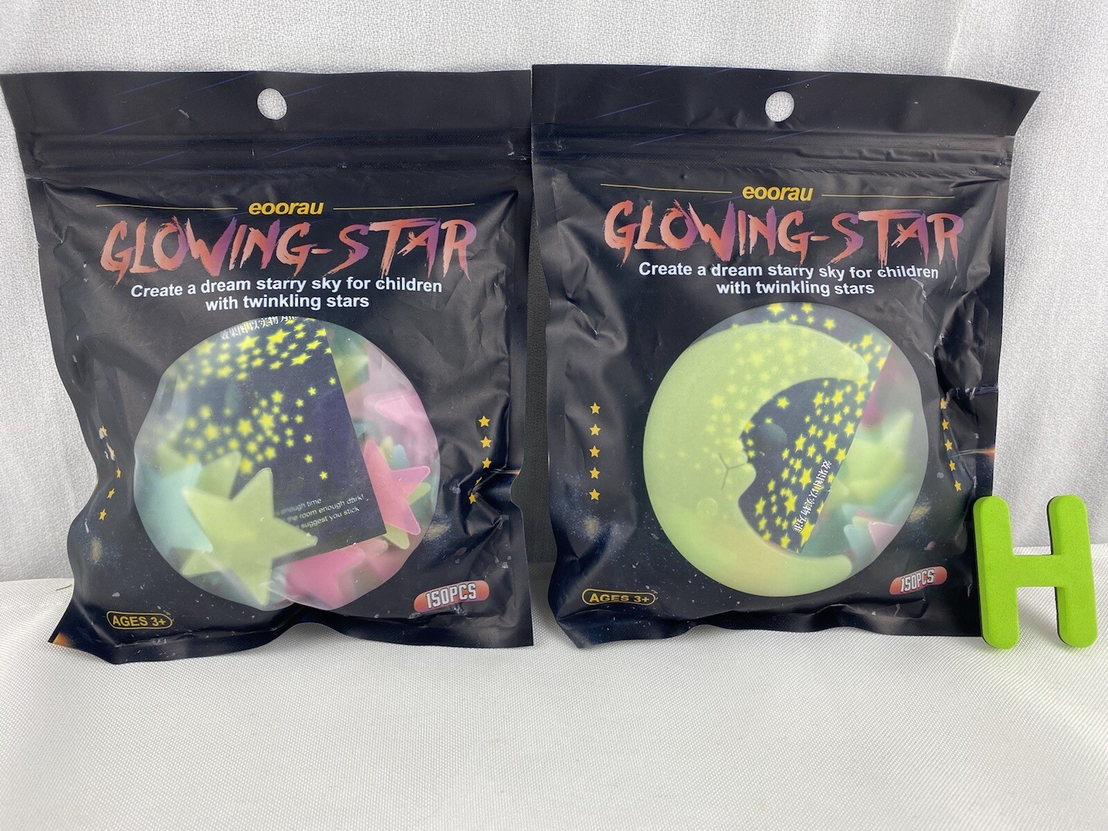 300pcs Colorful Plastic Stars For Celling Decalsglow In The Dark Stars Sticker R
