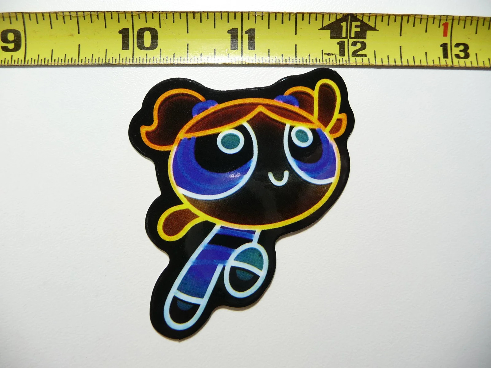 LITTLE CARTOON GIRL NEON STYLE SMALL STICKER DECAL COLORFUL FUNNY CELEBRATION