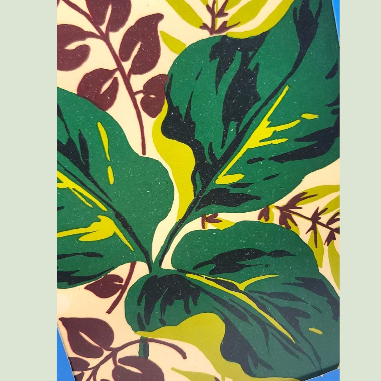 Vintage Meyercord C.1950s Mid Century Decal Plant Philodendronium Tile Sticker
