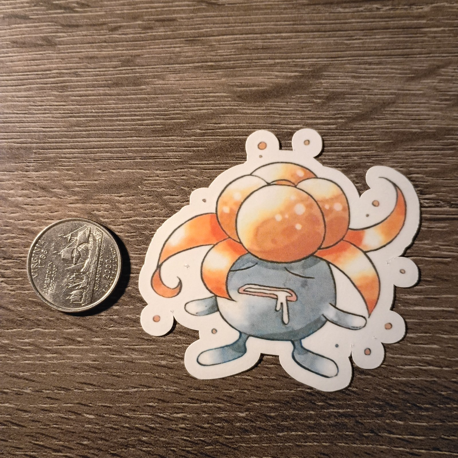 Gen 1 Oddish, Gloom, Vileplume Sticker – Vinyl Waterproof Die-cut – Japanese
