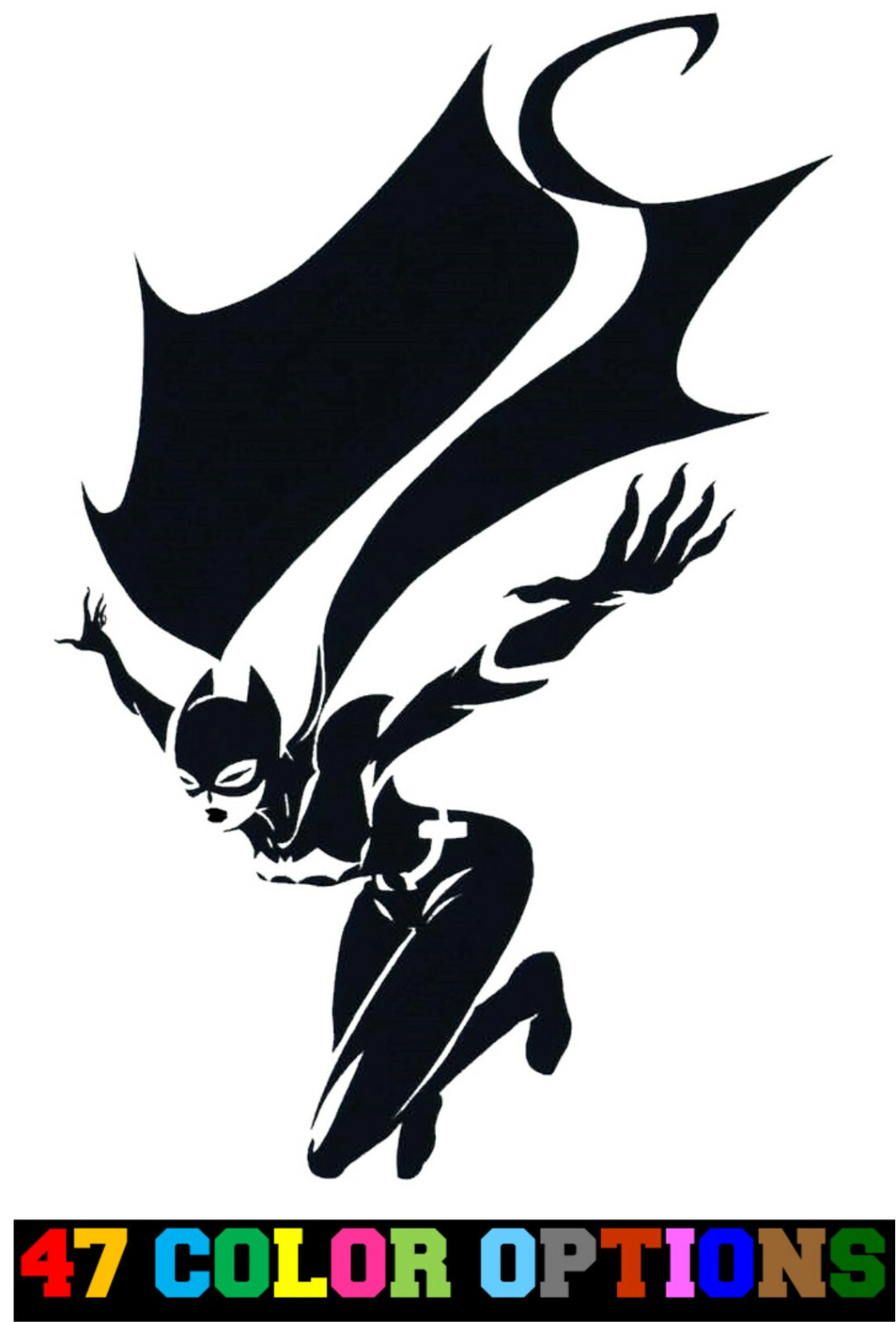 Vinyl Decal Truck Car Sticker Laptop – DC Comics Batman Jumping Batgirl